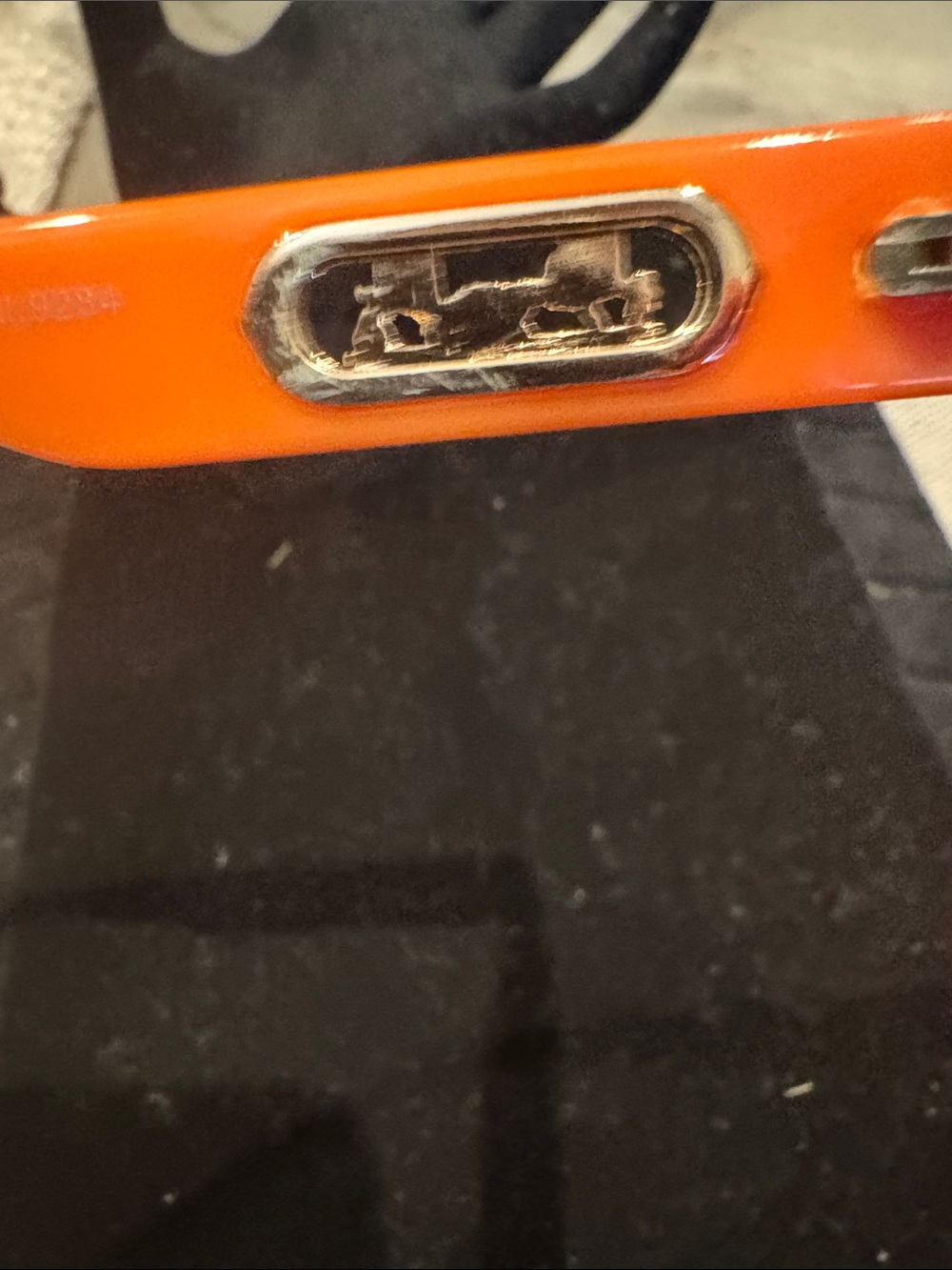 Hermes Orange & Gold Cool Design Frame Sunglasses - Picture 5 of 8